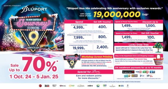 🎉 Celebrating Bluport Hua Hin’s 9th Anniversary! 🎉